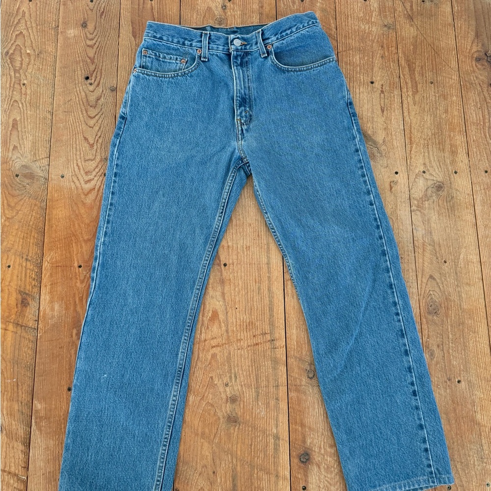 LEVIS 505 regular fit straight leg blue jeans W 32 - Picture 8 of 8